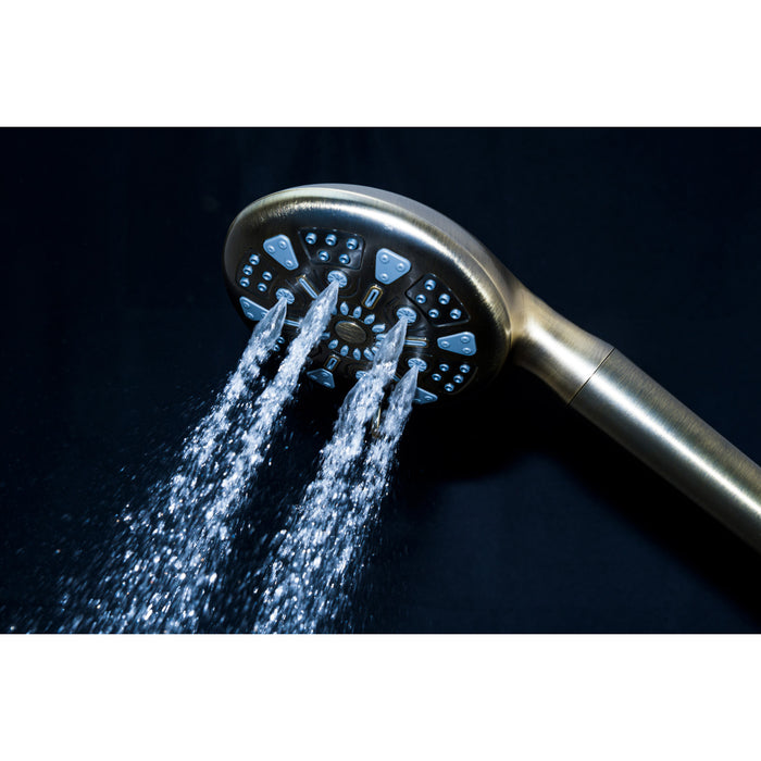 Kingston Regal KXH935A3 9-Function Hand Shower with Power Wash, Antique Brass