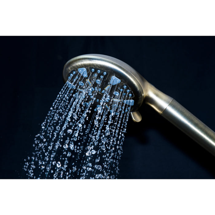 Kingston Regal KXH935A3 9-Function Hand Shower with Power Wash, Antique Brass