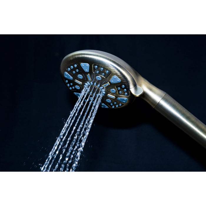 Kingston Regal KXH935A3 9-Function Hand Shower with Power Wash, Antique Brass