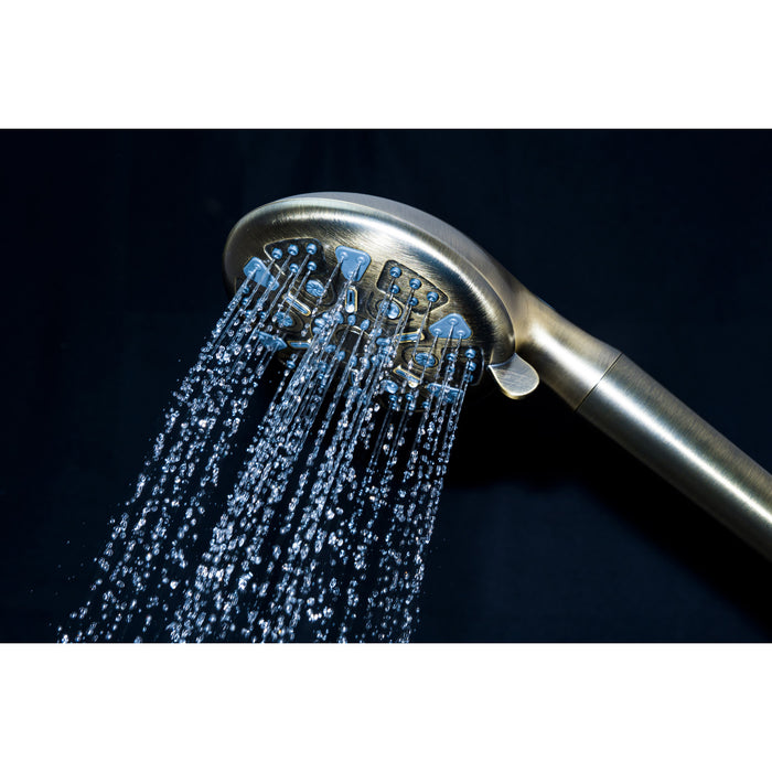 Kingston Regal KXH935A3 9-Function Hand Shower with Power Wash, Antique Brass
