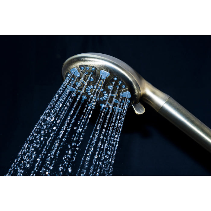 Kingston Regal KXH935A3 9-Function Hand Shower with Power Wash, Antique Brass