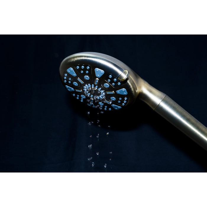 Kingston Regal KXH935A3 9-Function Hand Shower with Power Wash, Antique Brass