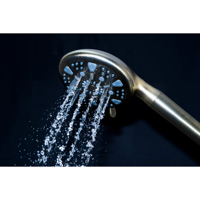 Kingston Regal KXH935A3 9-Function Hand Shower with Power Wash, Antique Brass