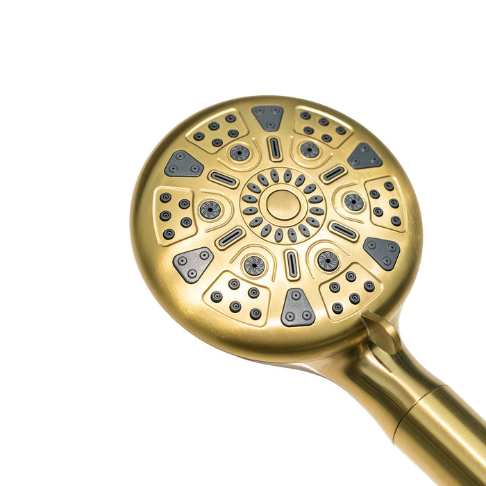 Kingston Regal KXH935A7 9-Function Hand Shower with Power Wash, Brushed Brass