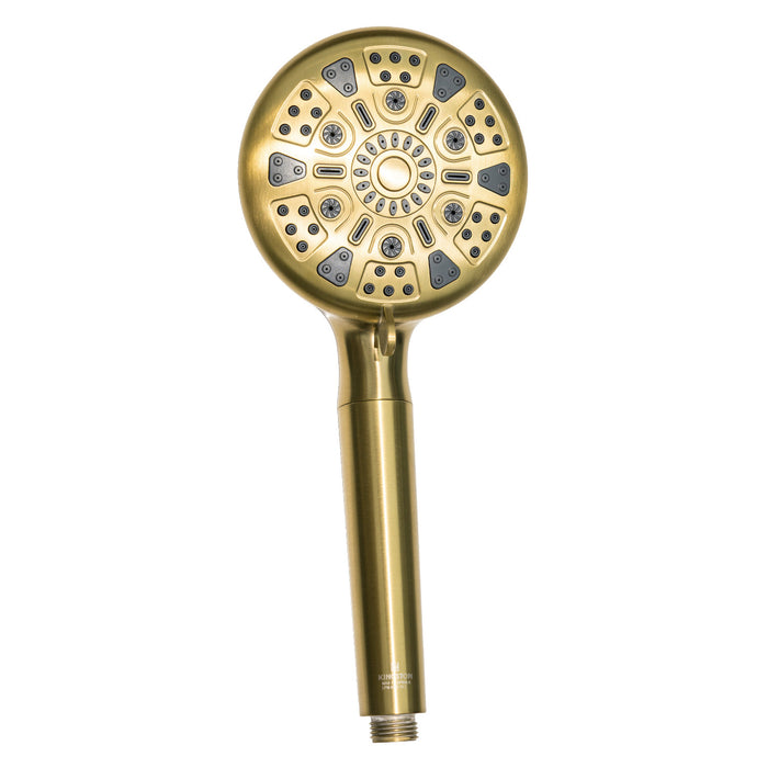 Kingston Regal KXH935A7 9-Function Hand Shower with Power Wash, Brushed Brass
