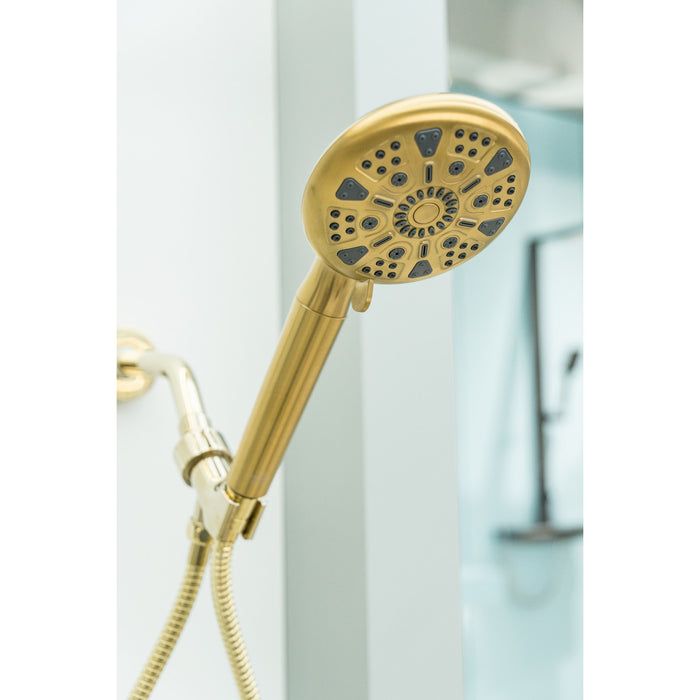 Kingston Regal KXH935A7 9-Function Hand Shower with Power Wash, Brushed Brass