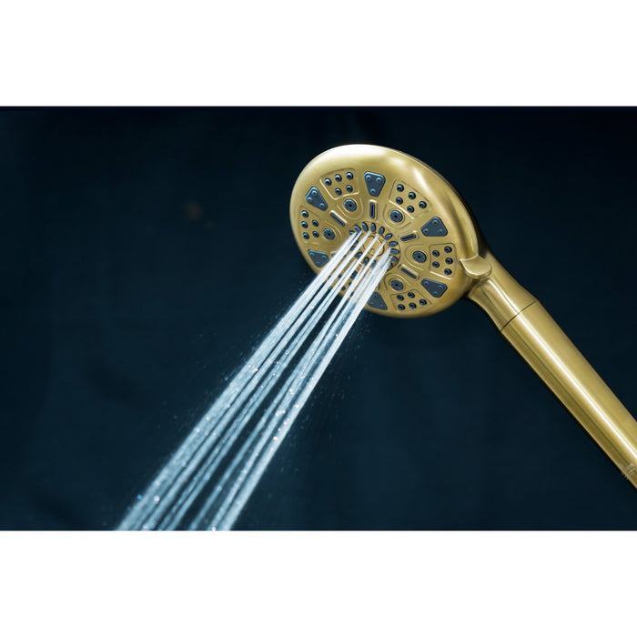 Kingston Regal KXH935A7 9-Function Hand Shower with Power Wash, Brushed Brass
