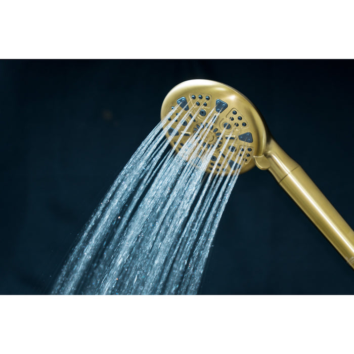 Kingston Regal KXH935A7 9-Function Hand Shower with Power Wash, Brushed Brass