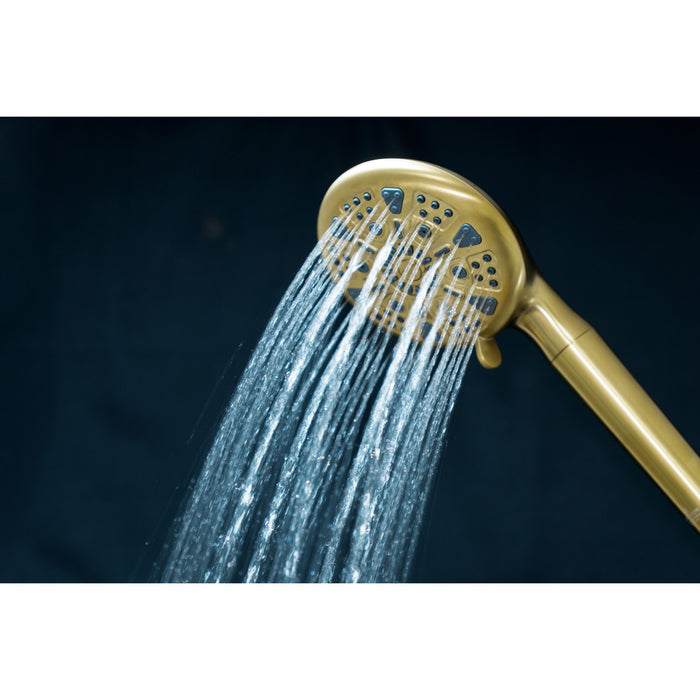 Kingston Regal KXH935A7 9-Function Hand Shower with Power Wash, Brushed Brass