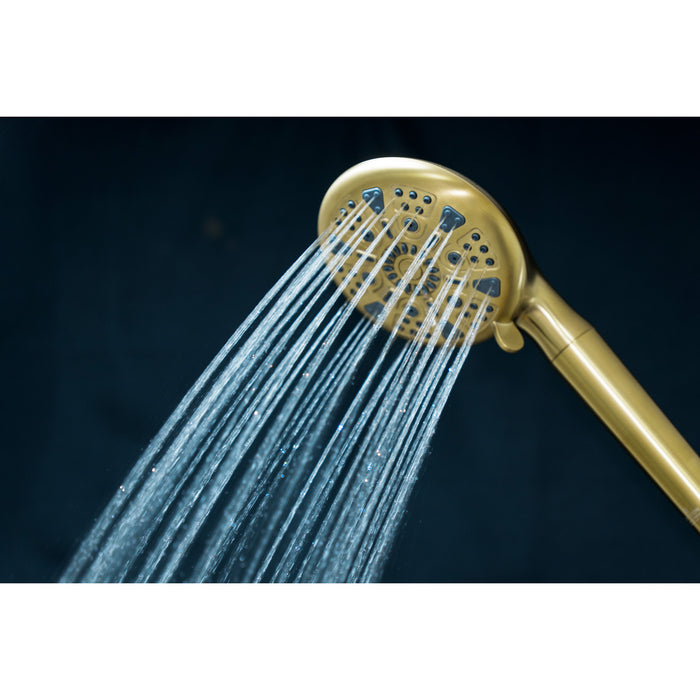 Kingston Regal KXH935A7 9-Function Hand Shower with Power Wash, Brushed Brass