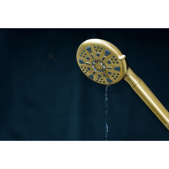 Kingston Regal KXH935A7 9-Function Hand Shower with Power Wash, Brushed Brass