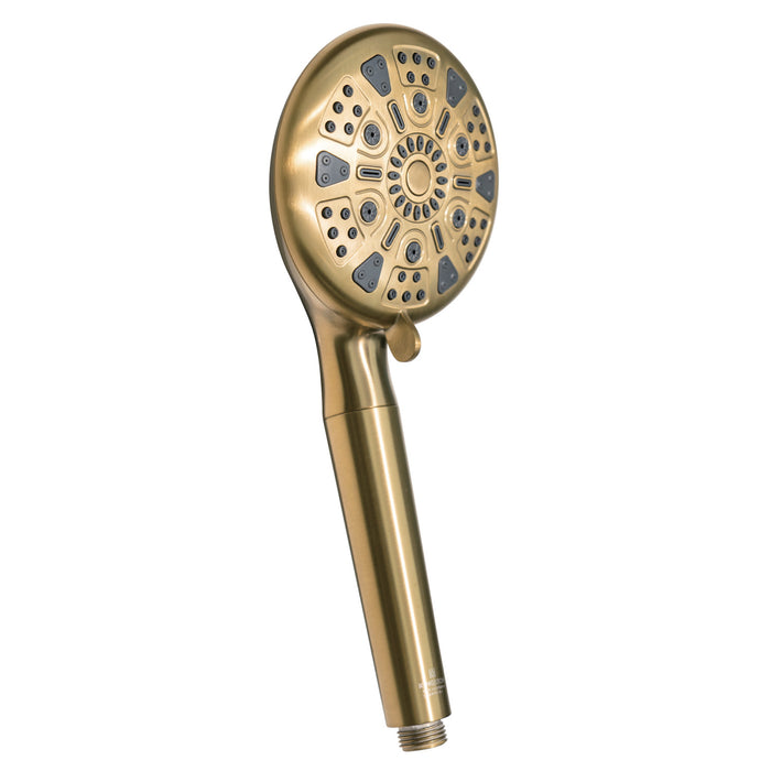Kingston Regal KXH935A7 9-Function Hand Shower with Power Wash, Brushed Brass