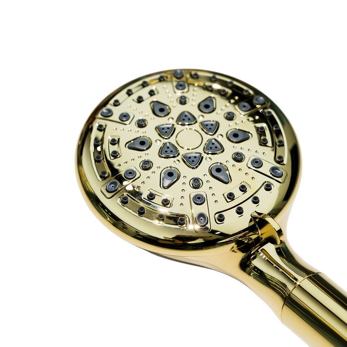 Kingston Regal KXH936A2 9-Function Hand Shower with Power Wash, Polished Brass