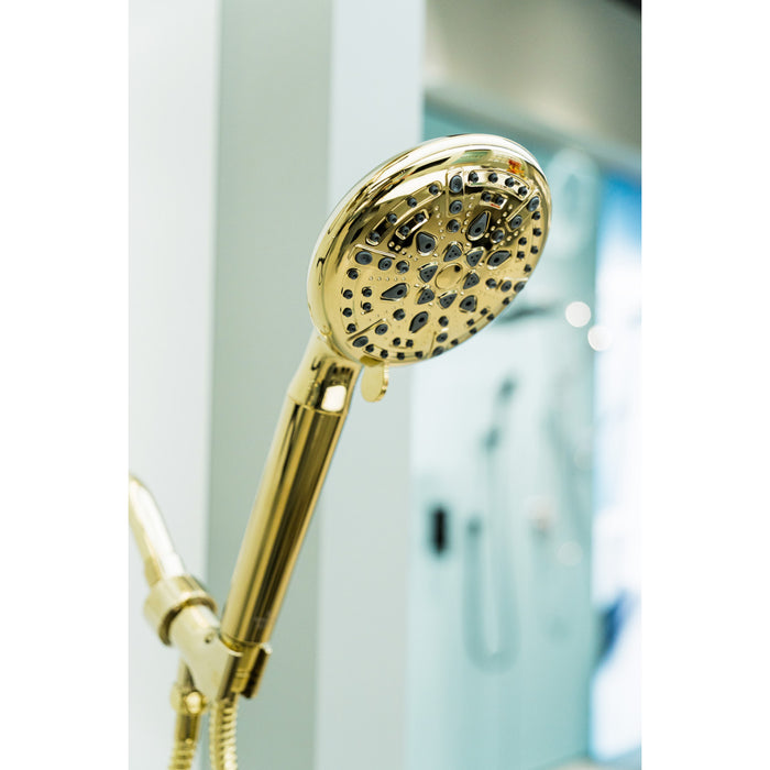 Kingston Regal KXH936A2 9-Function Hand Shower with Power Wash, Polished Brass