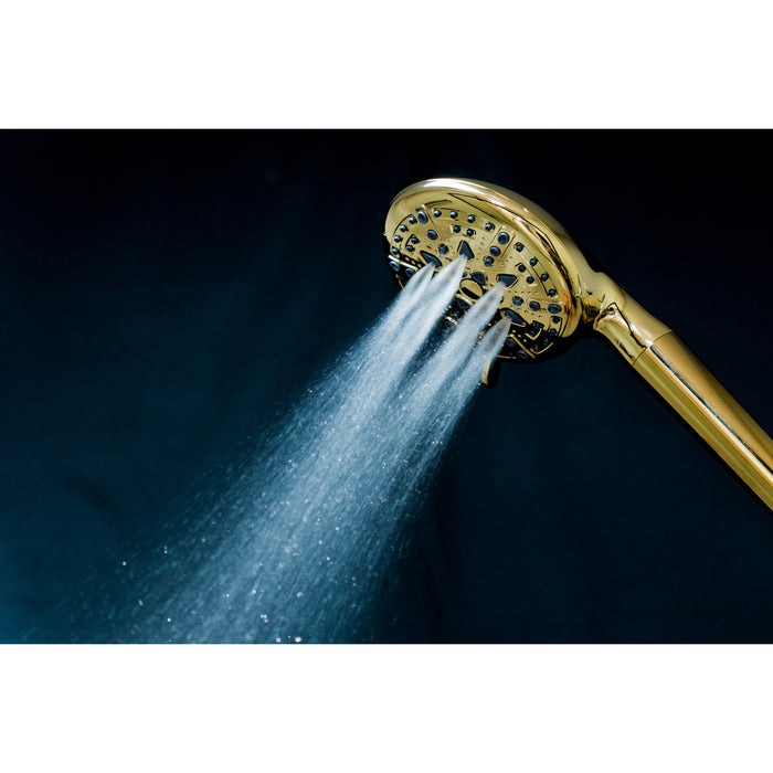 Kingston Regal KXH936A2 9-Function Hand Shower with Power Wash, Polished Brass