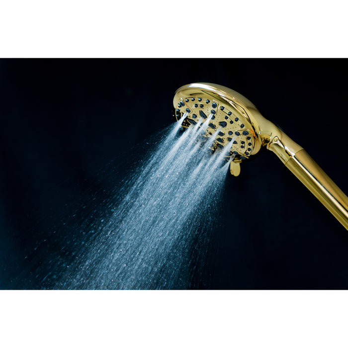 Kingston Regal KXH936A2 9-Function Hand Shower with Power Wash, Polished Brass