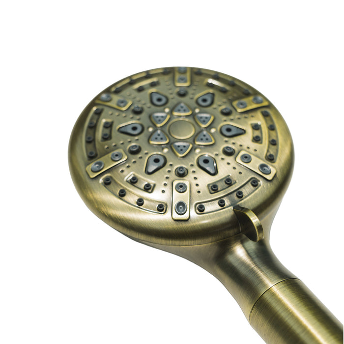 Kingston Regal KXH936A3 9-Function Hand Shower with Power Wash, Antique Brass