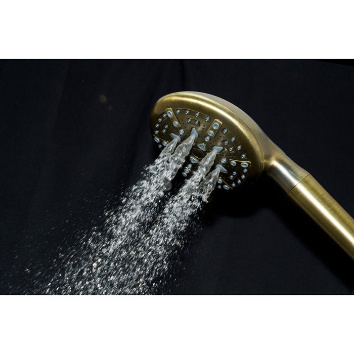 Kingston Regal KXH936A3 9-Function Hand Shower with Power Wash, Antique Brass