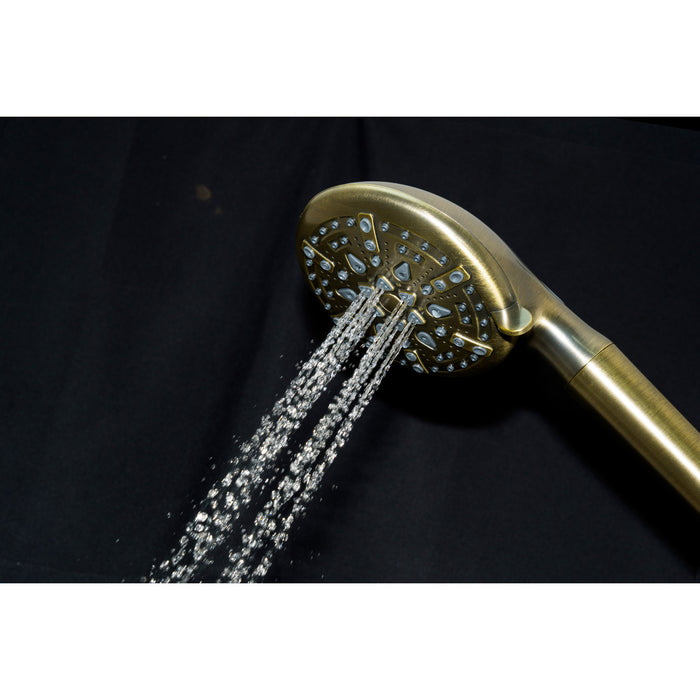 Kingston Regal KXH936A3 9-Function Hand Shower with Power Wash, Antique Brass