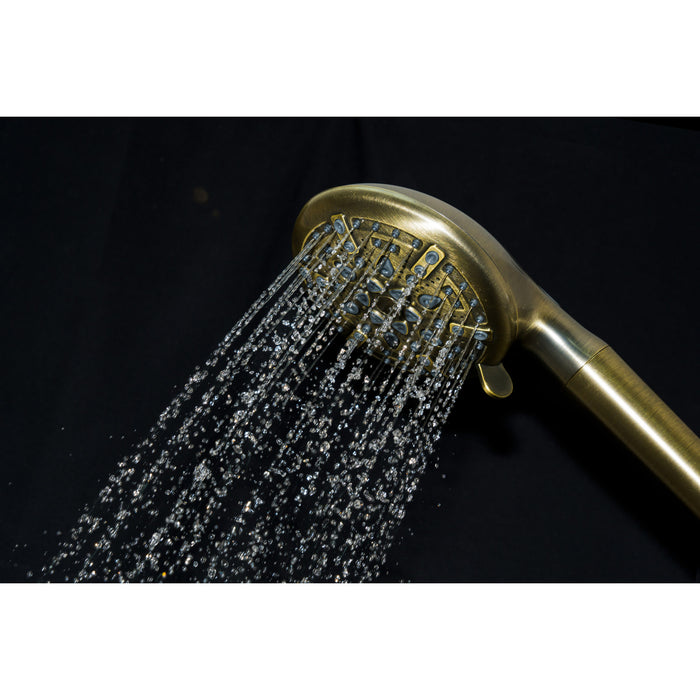 Kingston Regal KXH936A3 9-Function Hand Shower with Power Wash, Antique Brass