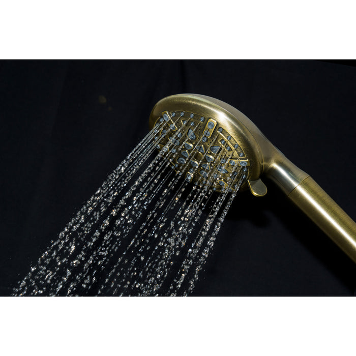 Kingston Regal KXH936A3 9-Function Hand Shower with Power Wash, Antique Brass