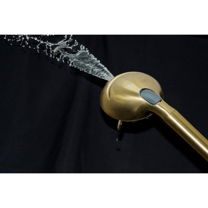 Kingston Regal KXH936A7 9-Function Hand Shower with Power Wash, Brushed Brass