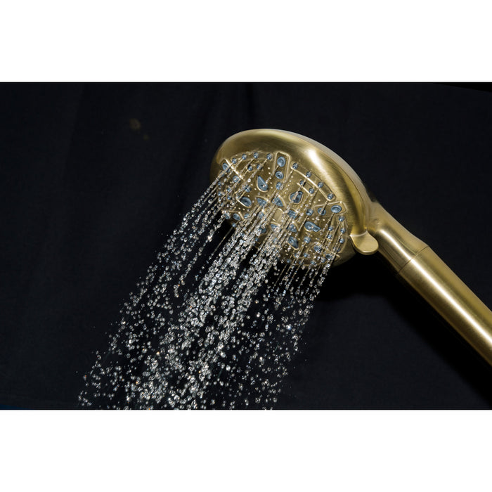 Kingston Regal KXH936A7 9-Function Hand Shower with Power Wash, Brushed Brass