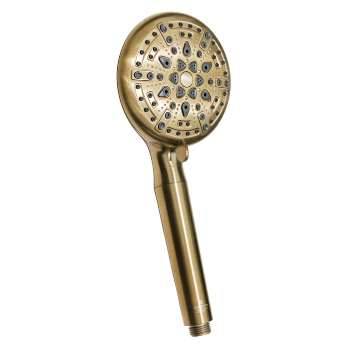 Kingston Regal KXH936A7 9-Function Hand Shower with Power Wash, Brushed Brass