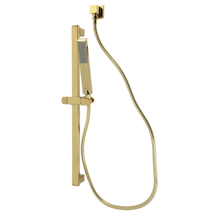 Kingston Sona KXK2542 - Made To Match Shower System with 26" Slide Bar and Hand Shower, Polished Brass