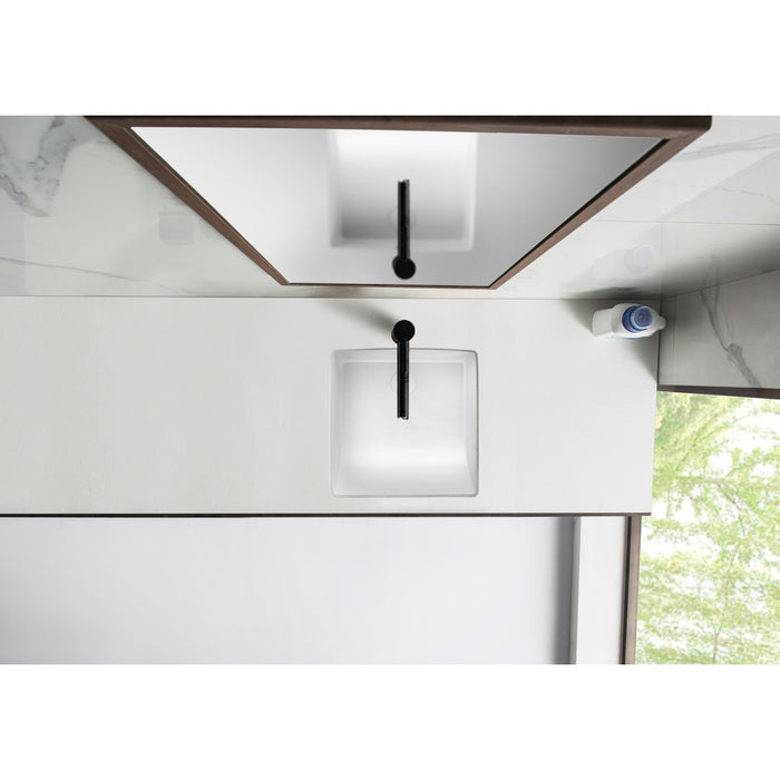 Kingston Cove LB18187 17-1/8 Inch Ceramic Square Undermount Bathroom Sink, White