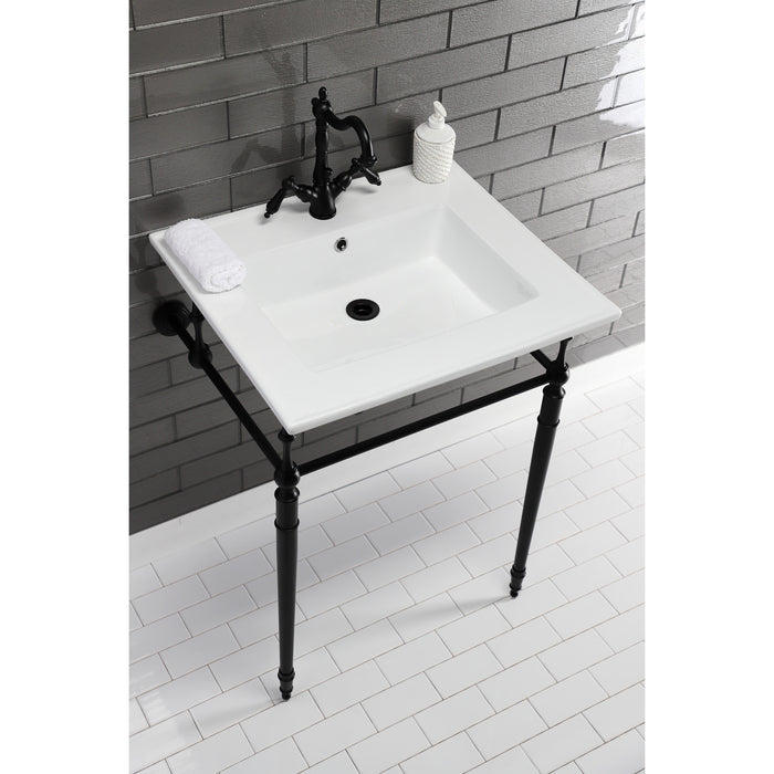 Continental LBT252271 25-Inch Ceramic Vanity Sink Top (1 Hole), White