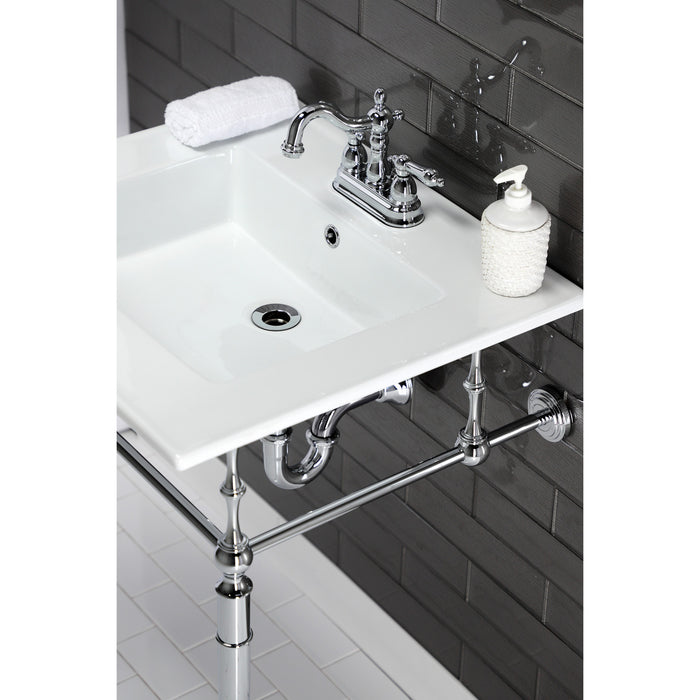 Continental LBT25227W34 25-Inch Ceramic Vanity Sink Top, White