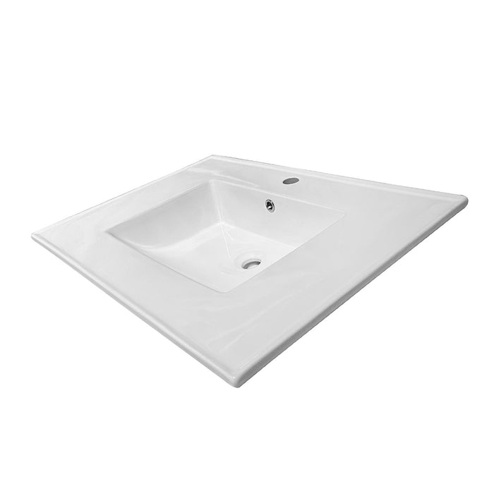 Continental LBT312271 31-Inch Ceramic Vanity Sink Top (1 Hole), White