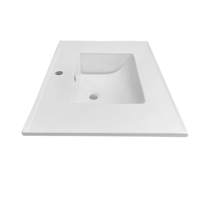 Continental LBT312271 31-Inch Ceramic Vanity Sink Top (1 Hole), White