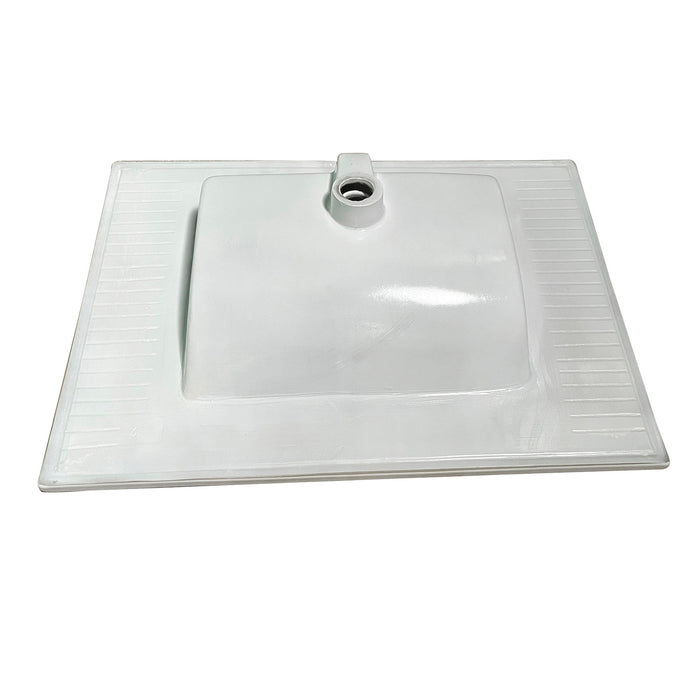 Kingston Tulare LBT312271 - Continental 31-Inch Ceramic Vanity Sink Top (1 Hole), White