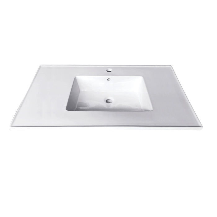 Continental LBT312271 31-Inch Ceramic Vanity Sink Top (1 Hole), White