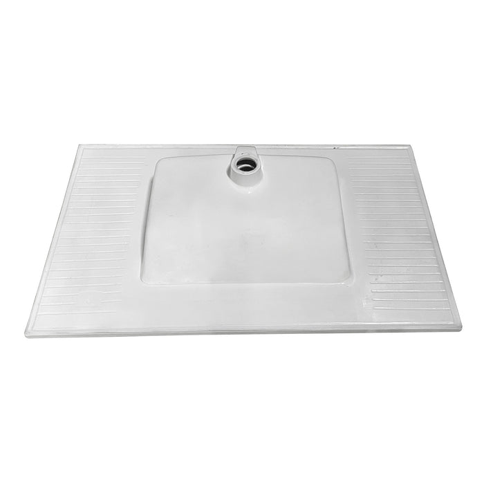 Continental LBT37227W34 37-Inch Ceramic Vanity Sink Top, White