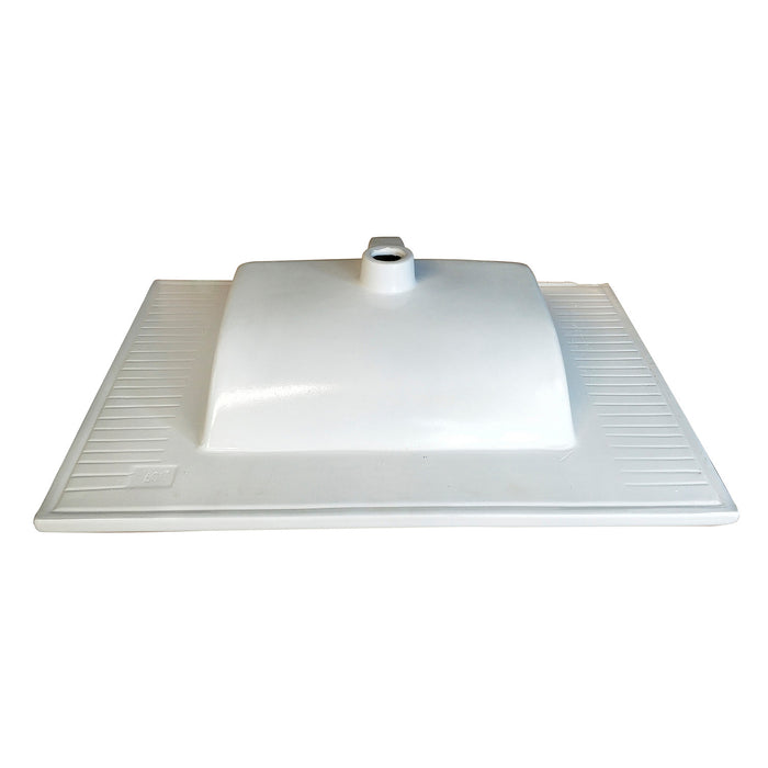 Kingston Tulare LBT37227W38 - Continental 37-Inch Ceramic Vanity Sink Top (8" Faucet Drillings), White