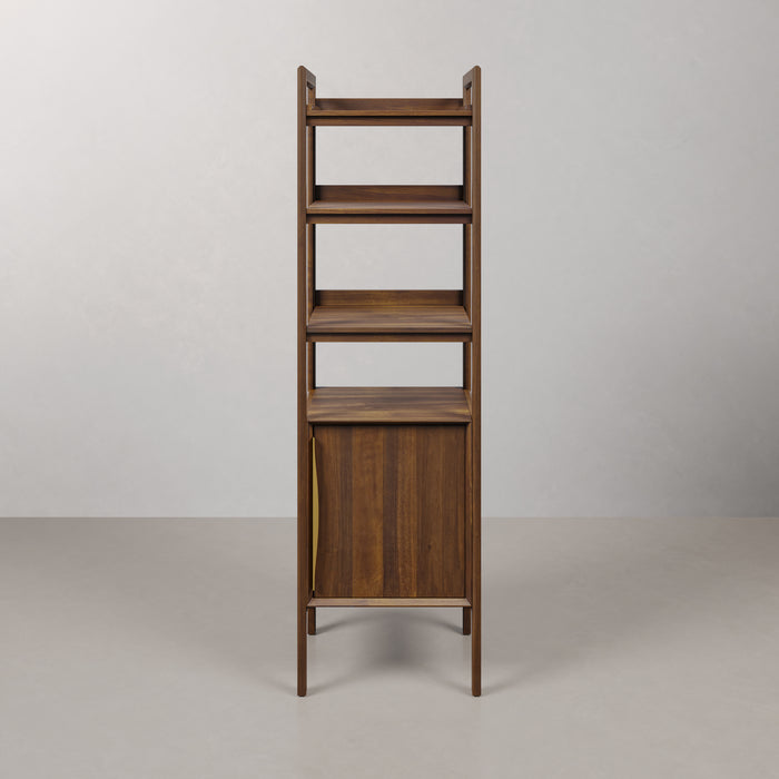 Kingston Ferrero FERRERO-LC-NJ - 21 in. x 17 in. Linen Cabinet Freestanding, Brown Walnut Wood