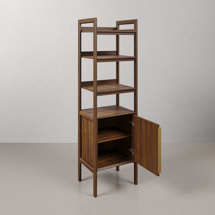 Kingston Ferrero FERRERO-LC-NJ - 21 in. x 17 in. Linen Cabinet Freestanding, Brown Walnut Wood