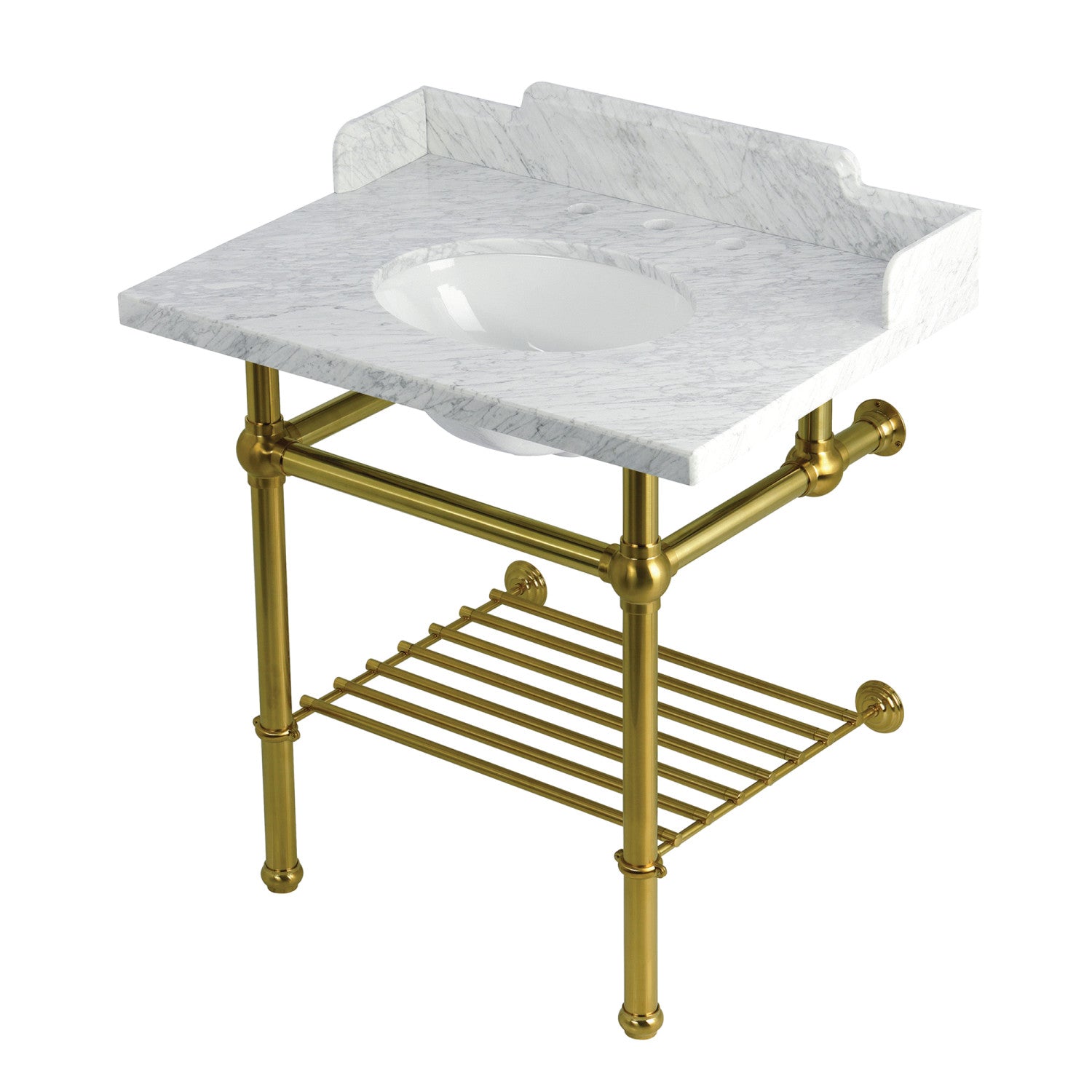 Kingston Brass Pemberton LMS3030MBB7 30Inch Console Sink with Brass