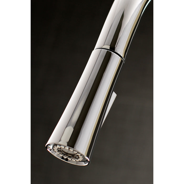 Kingston Sona LS2721DKL - Kaiser Single-Handle Pull-Down Kitchen Faucet, Polished Chrome