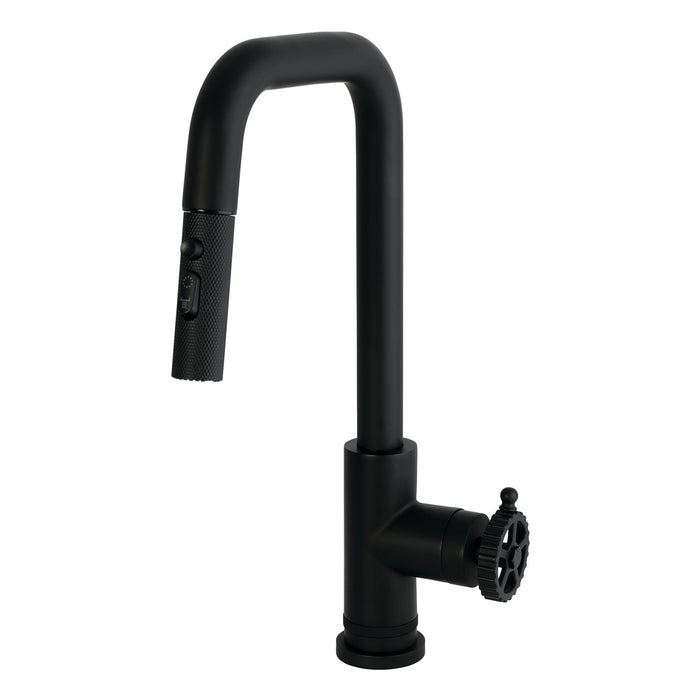 Kingston Fuller LS2730CG Single-Handle Pull-Down Kitchen Faucet, Matte Black