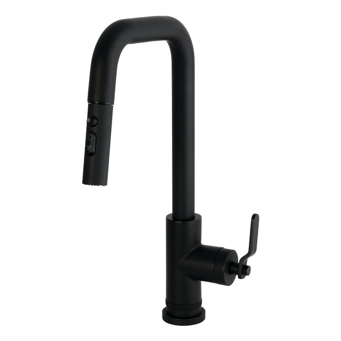 Kingston Whitaker LS2730KL Single-Handle Pull-Down Kitchen Faucet, Matte Black