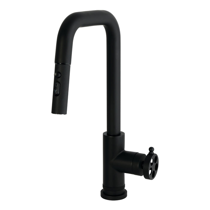 Kingston Wendell LS2730RKZ Single-Handle Pull-Down Kitchen Faucet, Matte Black
