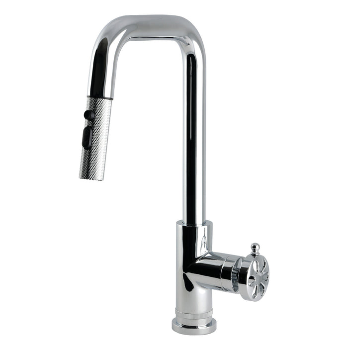 Kingston Belknap LS2731RX Single-Handle Pull-Down Kitchen Faucet, Polished Chrome