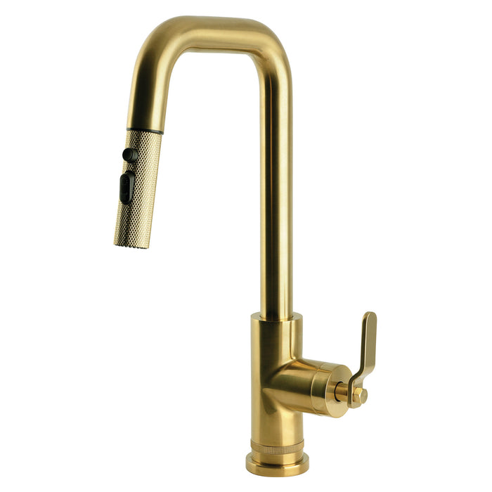 Kingston Whitaker LS2733KL Single-Handle Pull-Down Kitchen Faucet, Brushed Brass