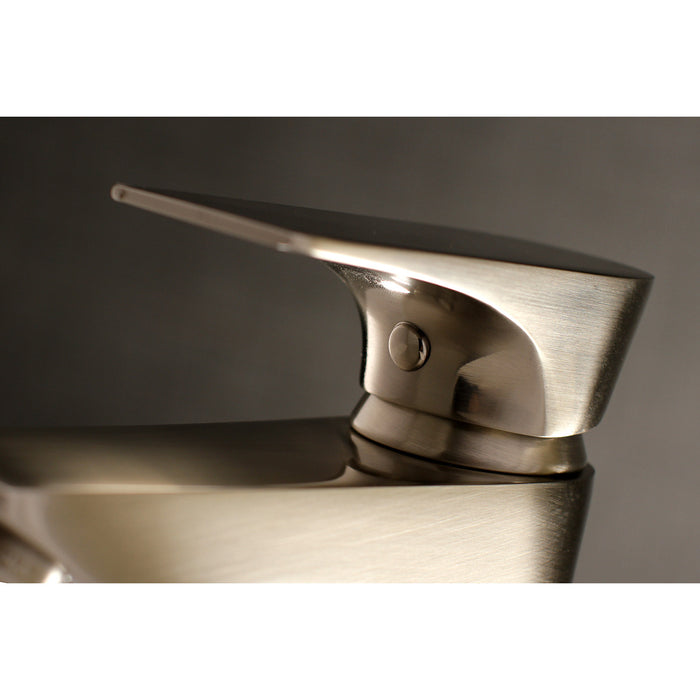 Kingston Sona LS4228XL - Millennium One-Handle 1-Hole Bathroom Faucet with Push Pop-Up Drain, Brushed Nickel