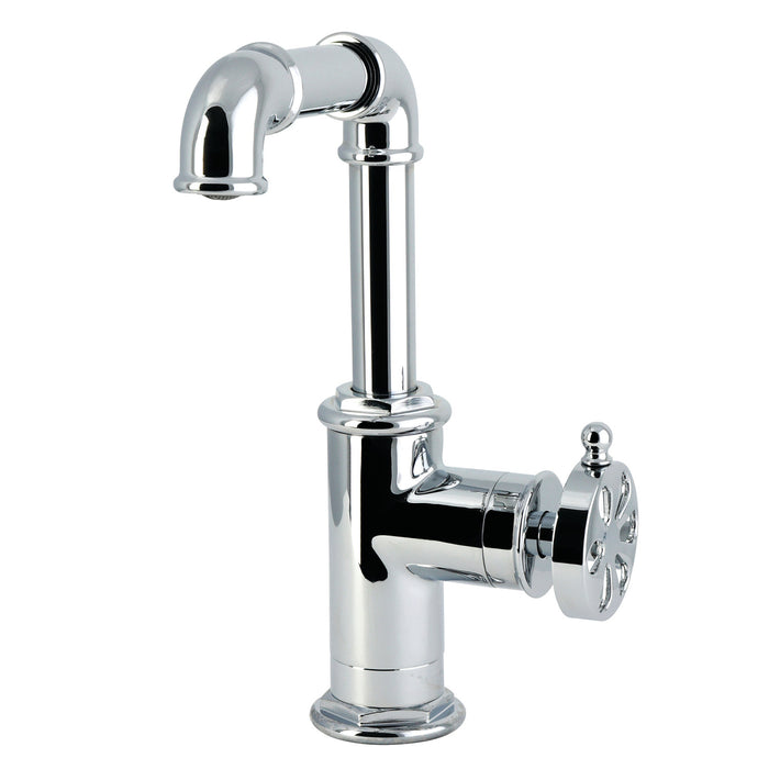 Kingston Belknap LS6001RX One-Handle 1-Hole Bathroom Faucet with Push Pop-Up Drain, Polished Chrome
