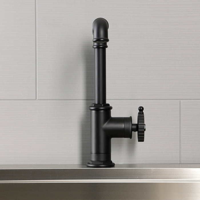 Kingston Fuller LS6100CG One-Handle 1-Hole Deck Mount Bar Faucet, Matte Black